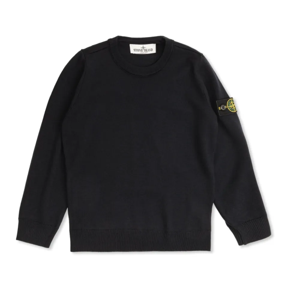 Pull en laine avec écusson détachable sur la manche