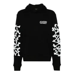 Pull noir avec capuche et logo