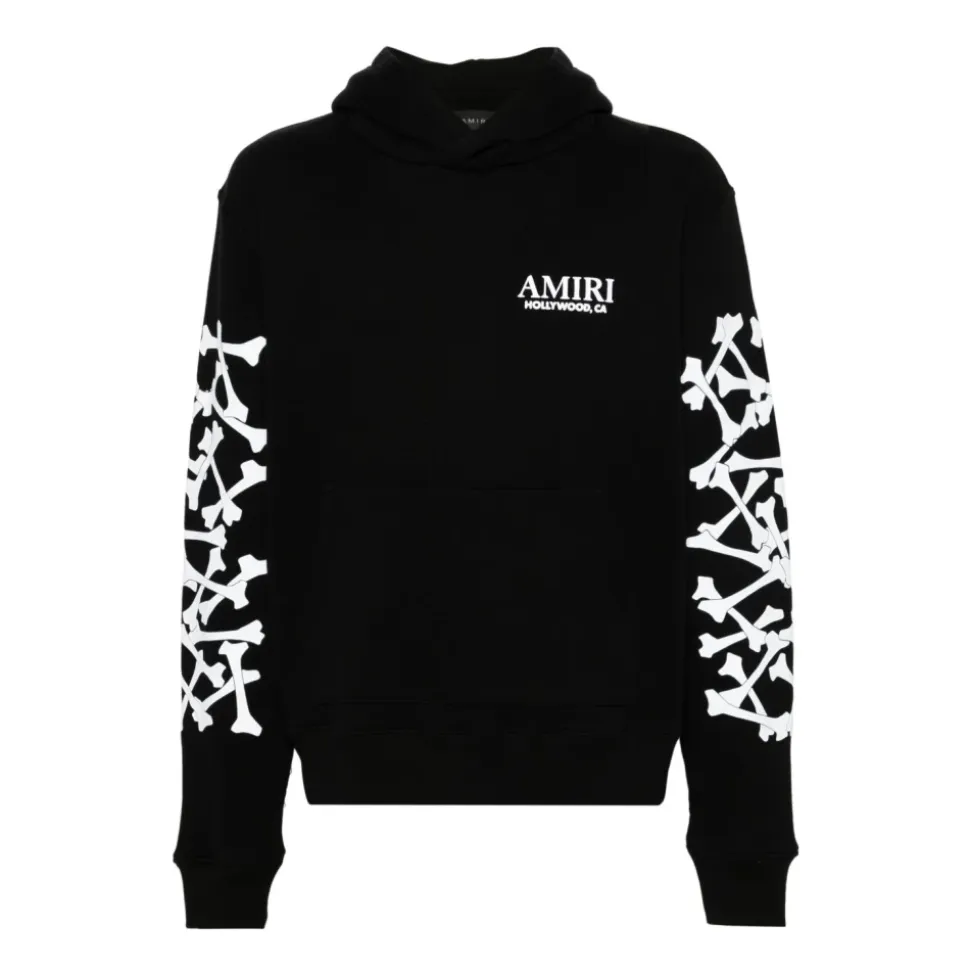 Pull noir avec capuche et logo