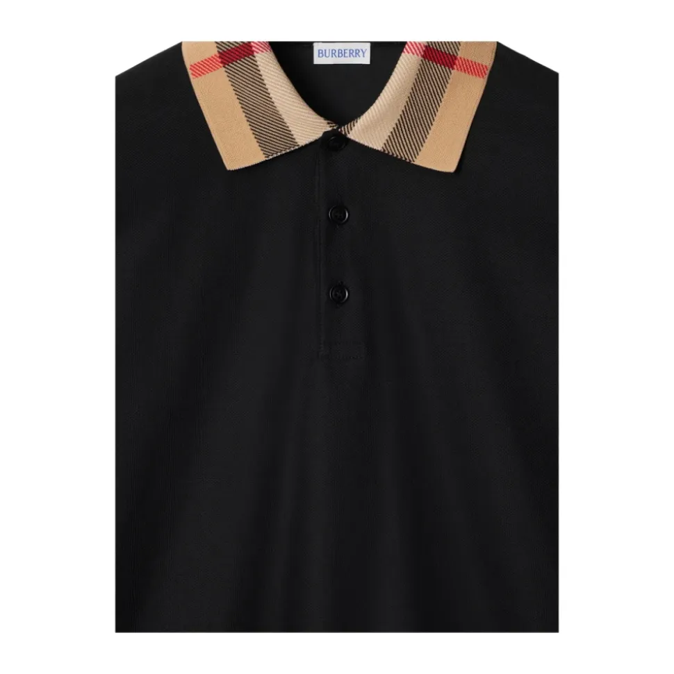 Pull Noir en Piqué à Boutons