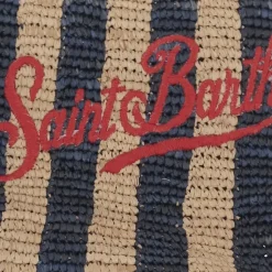 Raffia Clutch with Logo