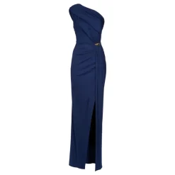 Red Carpet Asymmetrical Jersey Dress