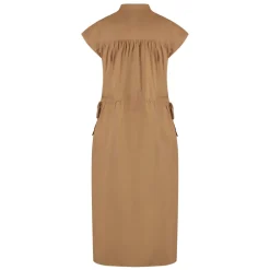 Robe-chemise en popeline avec fentes latérales