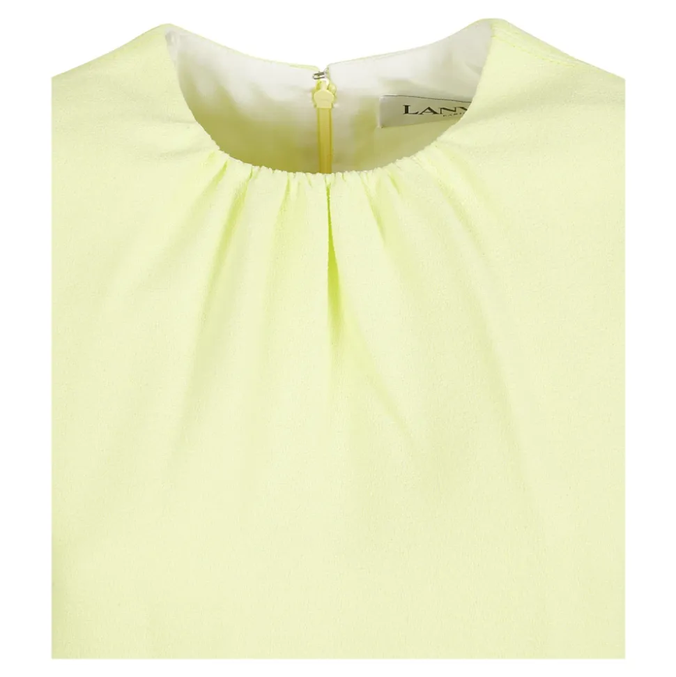 Robe courte à encolure froncée
