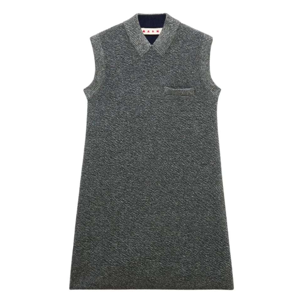 Robe courte en laine avec détails Lurex
