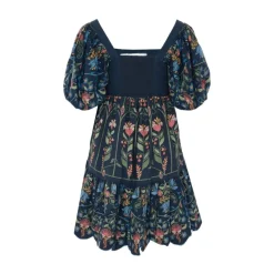 Robe Courte Jardin Fleuri Brodé