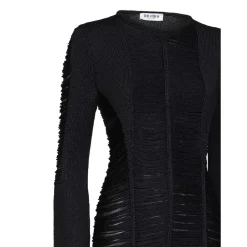 Robe en maille à franges