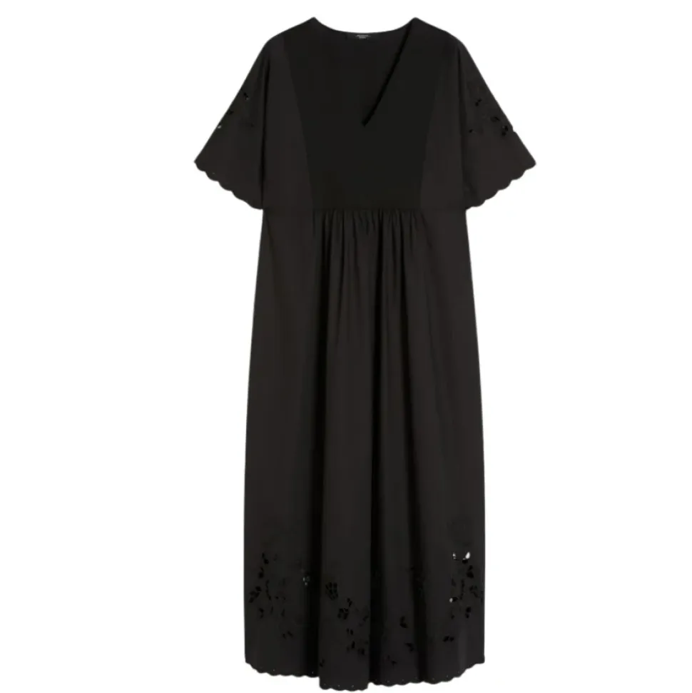 Robe en popeline de coton et jersey
