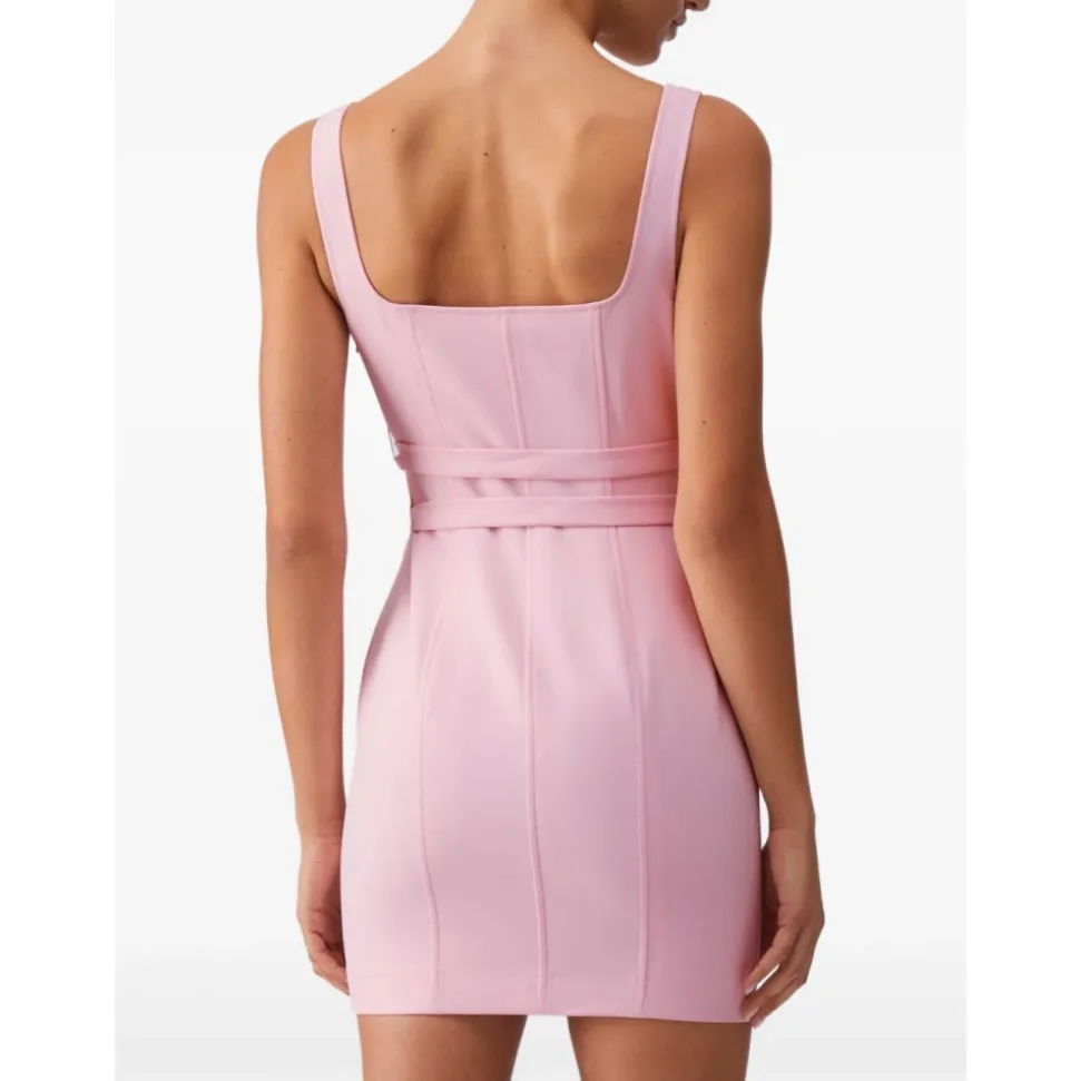 Robe fourreau courte avec boucles