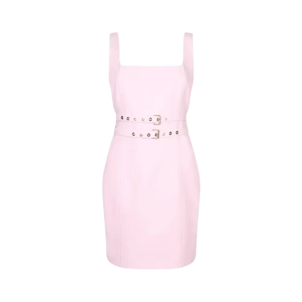 Robe fourreau courte avec boucles