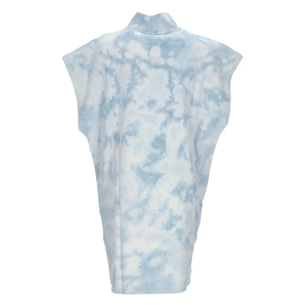 Robe Jersey Bleu Tie-Dye