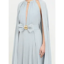 Robe Maxi Plissée avec Chaîne