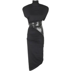 Robe mi-longue drapée Ursula