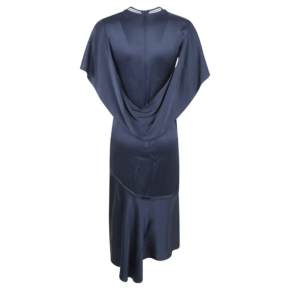 Robe Mi-longue à Volants Découpée