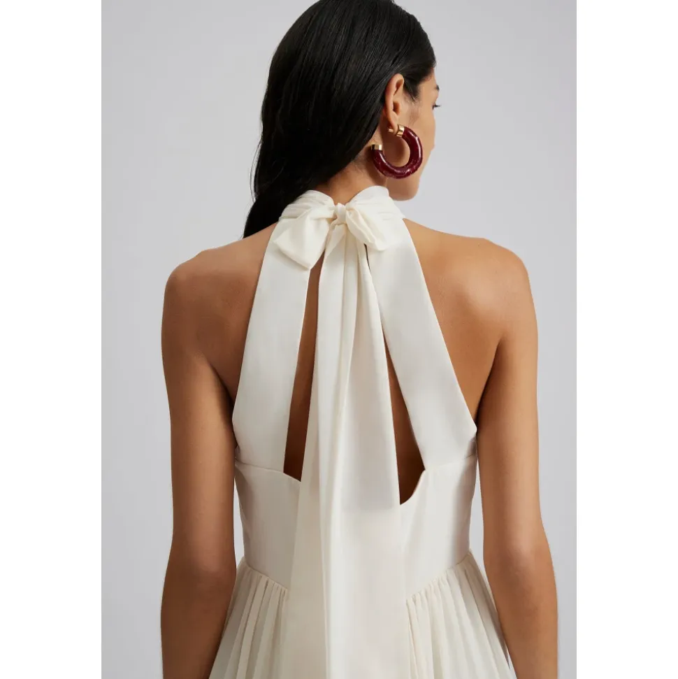 Robe Mini Blanche à Volants
