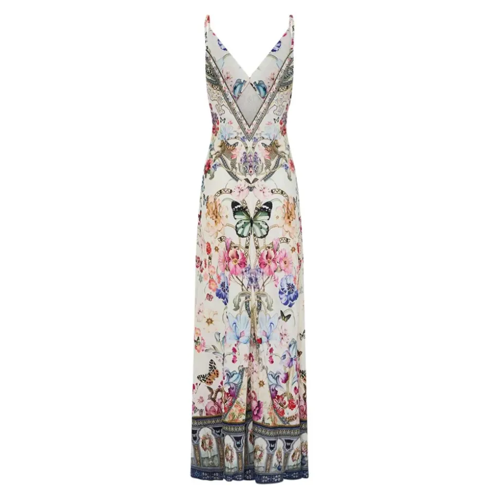 Robe Nuisette Longue Trapèze à Col en V Monserrate Magic