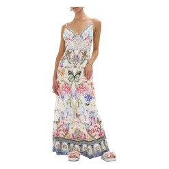 Robe Nuisette Longue Trapèze à Col en V Monserrate Magic
