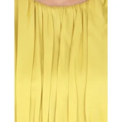 Robe Verte Sans Manches Drapée