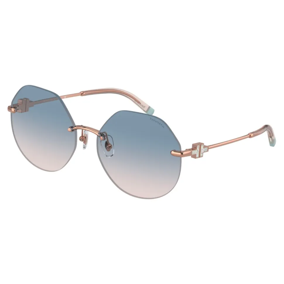 Rose Gold Blue Pink Sunglasses