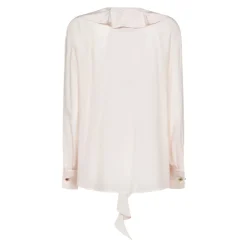 Ruffle Collar Silk Blouse