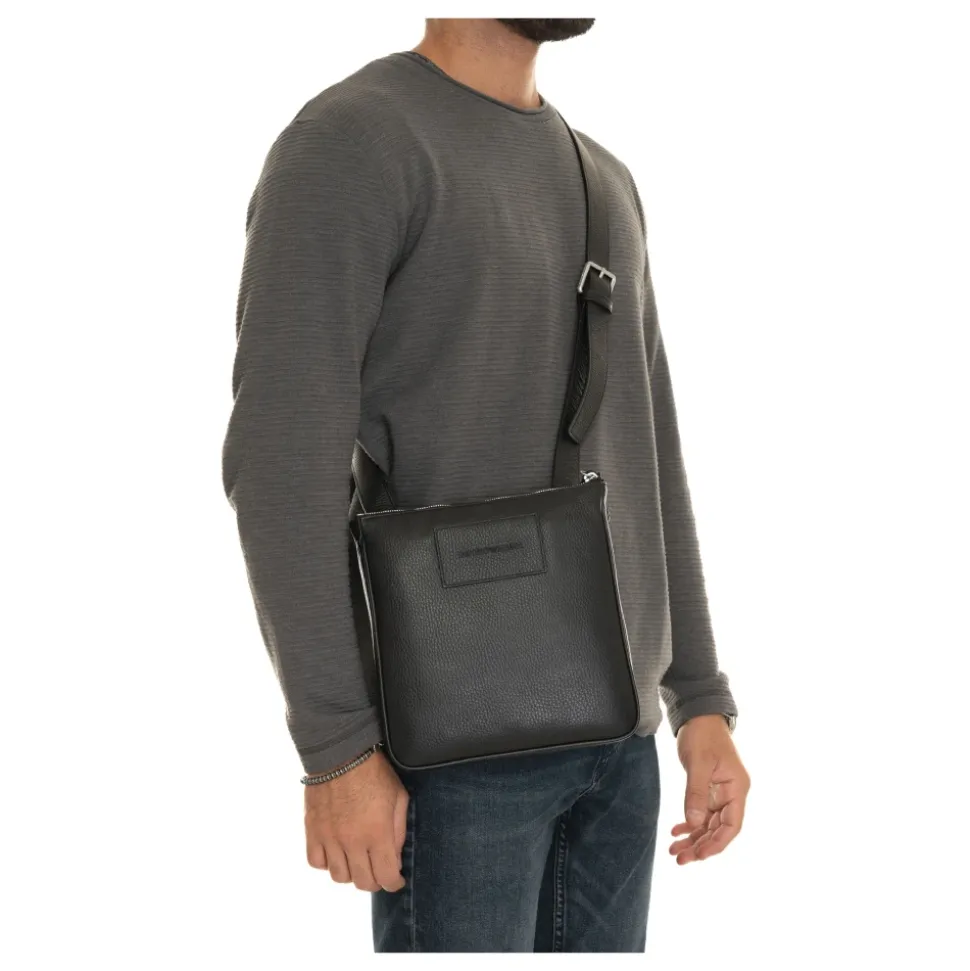 Sac bandoulière en cuir avec bandoulière ajustable