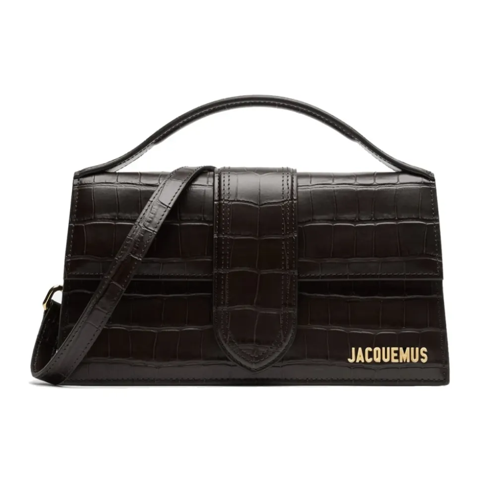 Sac à bandoulière en cuir effet crocodile