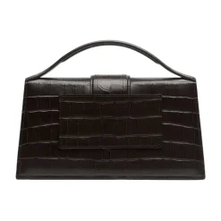 Sac à bandoulière en cuir effet crocodile