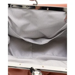 Sac à bandoulière en cuir souple avec chaîne