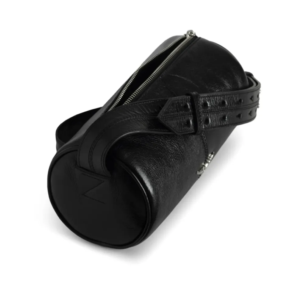 Sac Bandoulière Noir avec Logo Plaque