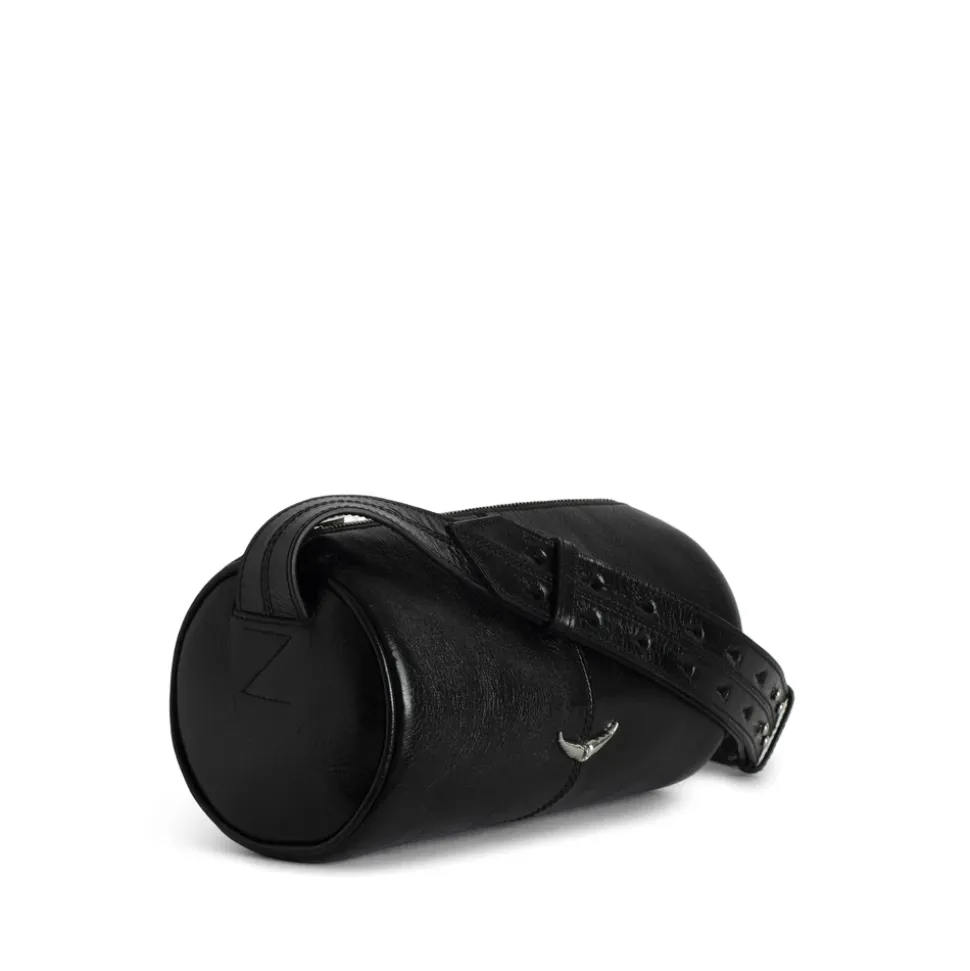 Sac Bandoulière Noir avec Logo Plaque