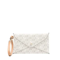 Sac Beige en Toile avec Matériel Doré