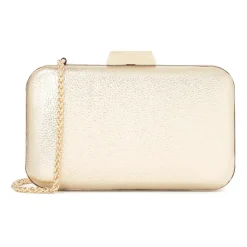 Sac boîte rigide doré