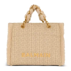 Sac cabas souple 1945 en jacquard et sherling