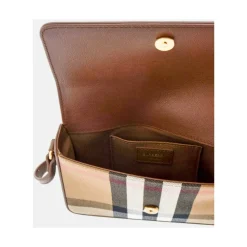 Sac Compact House Check Marron