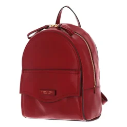 Sac à dos en cuir rouge pour femme