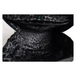 Sac à dos en nylon avec doublure léopard noir bleu
