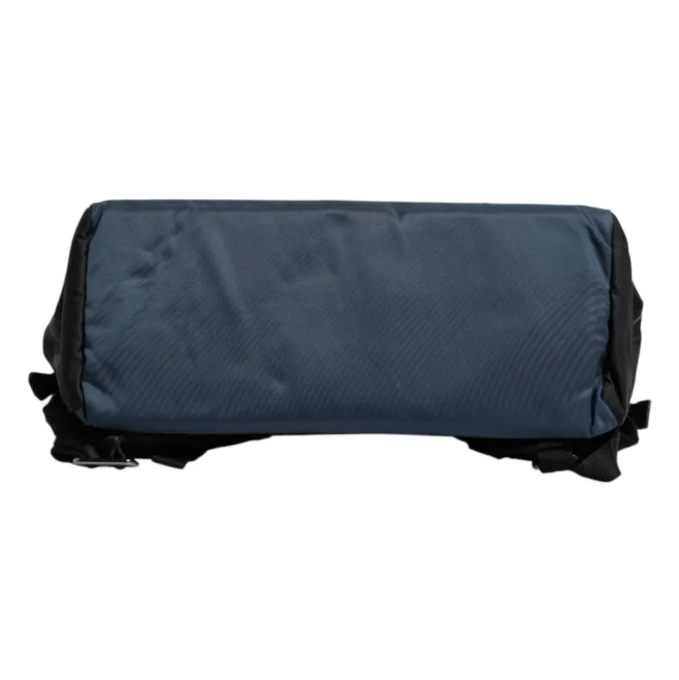 Sac à dos en nylon avec doublure léopard noir bleu