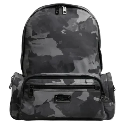 Sac à dos gris camouflage avec logo