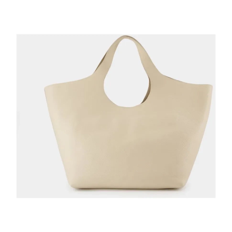 Sac Shopper en Cuir Beige