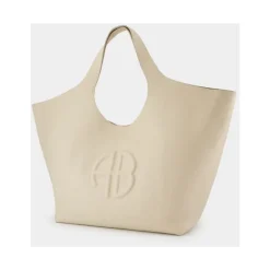 Sac Shopper en Cuir Beige