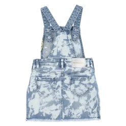 Salopette en denim de coton imprimé