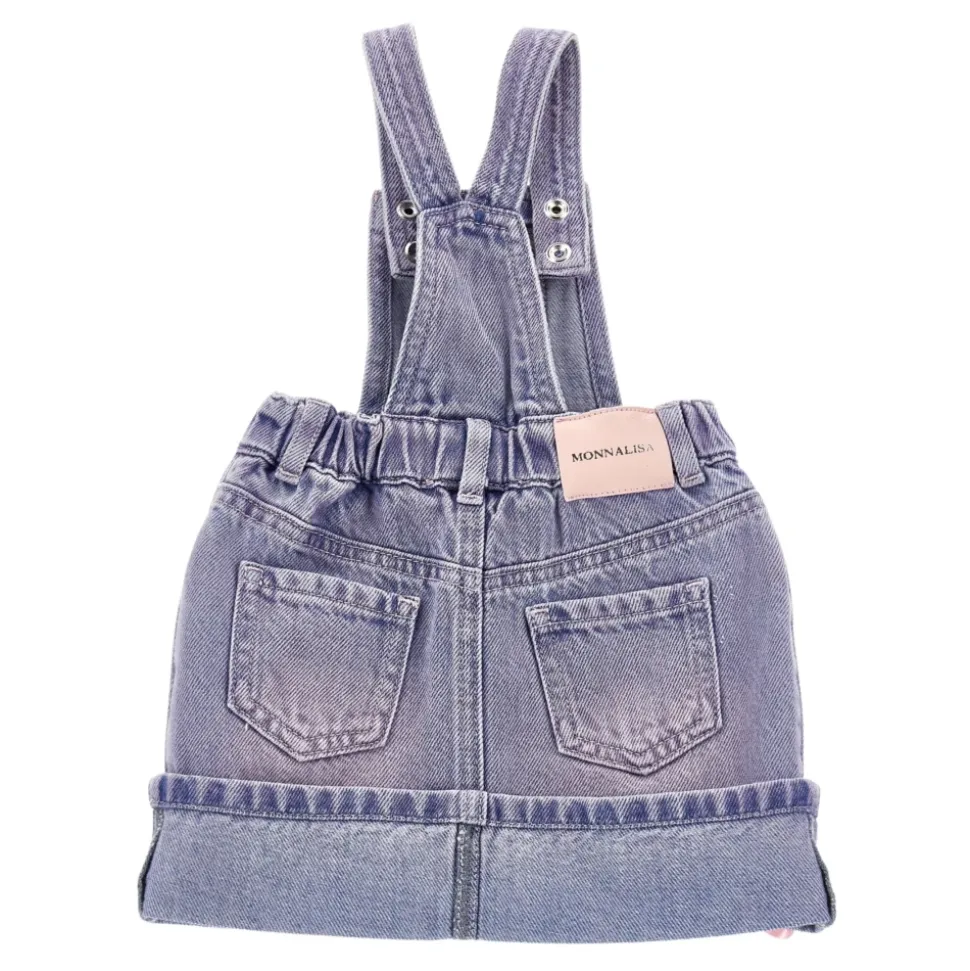 Salopette en jean avec petites roses
