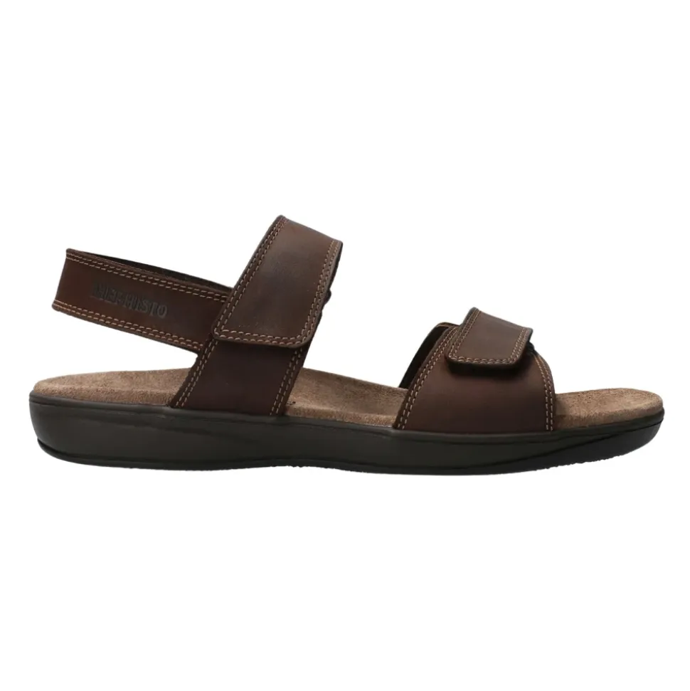 Sandale Homme en Cuir Marron Foncé