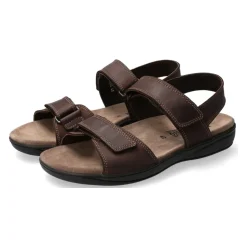 Sandale Homme en Cuir Marron Foncé
