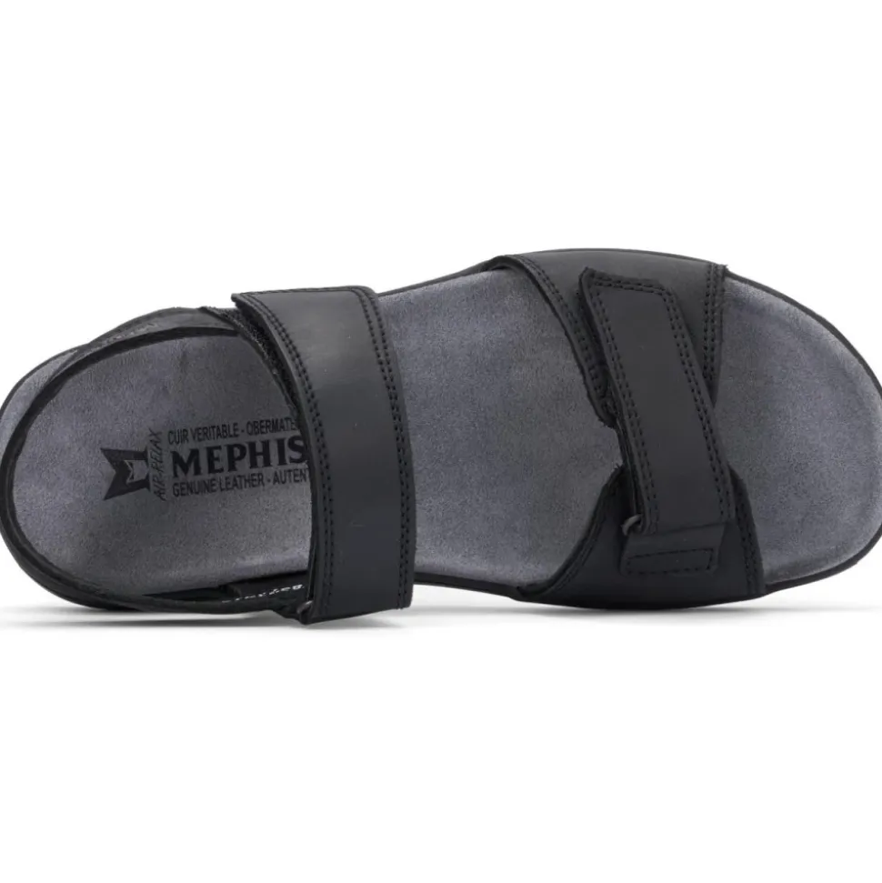 Sandale Homme en Cuir Noir