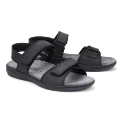 Sandale Homme en Cuir Noir