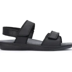 Sandale Homme en Cuir Noir