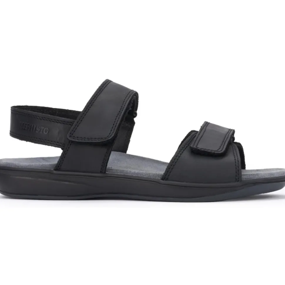 Sandale Homme en Cuir Noir