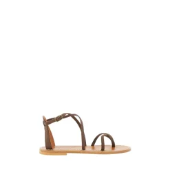 Sandales Basses en Cuir et Daim