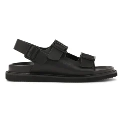 Sandales en cuir avec boucle métallique